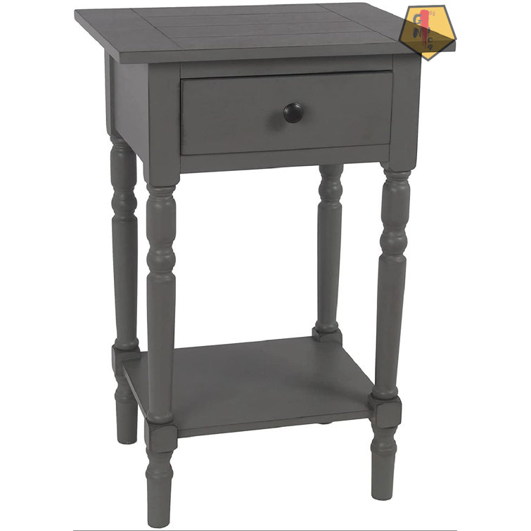 Canora Grey Malkah 27'' Tall Solid Wood End Table with Storage Wayfair